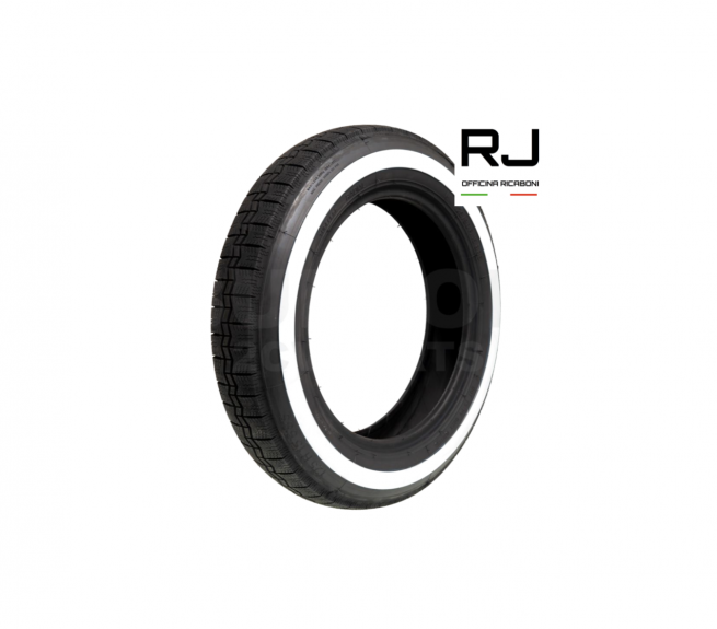 Pneumatico 125/15 Michelin con fascia bianca